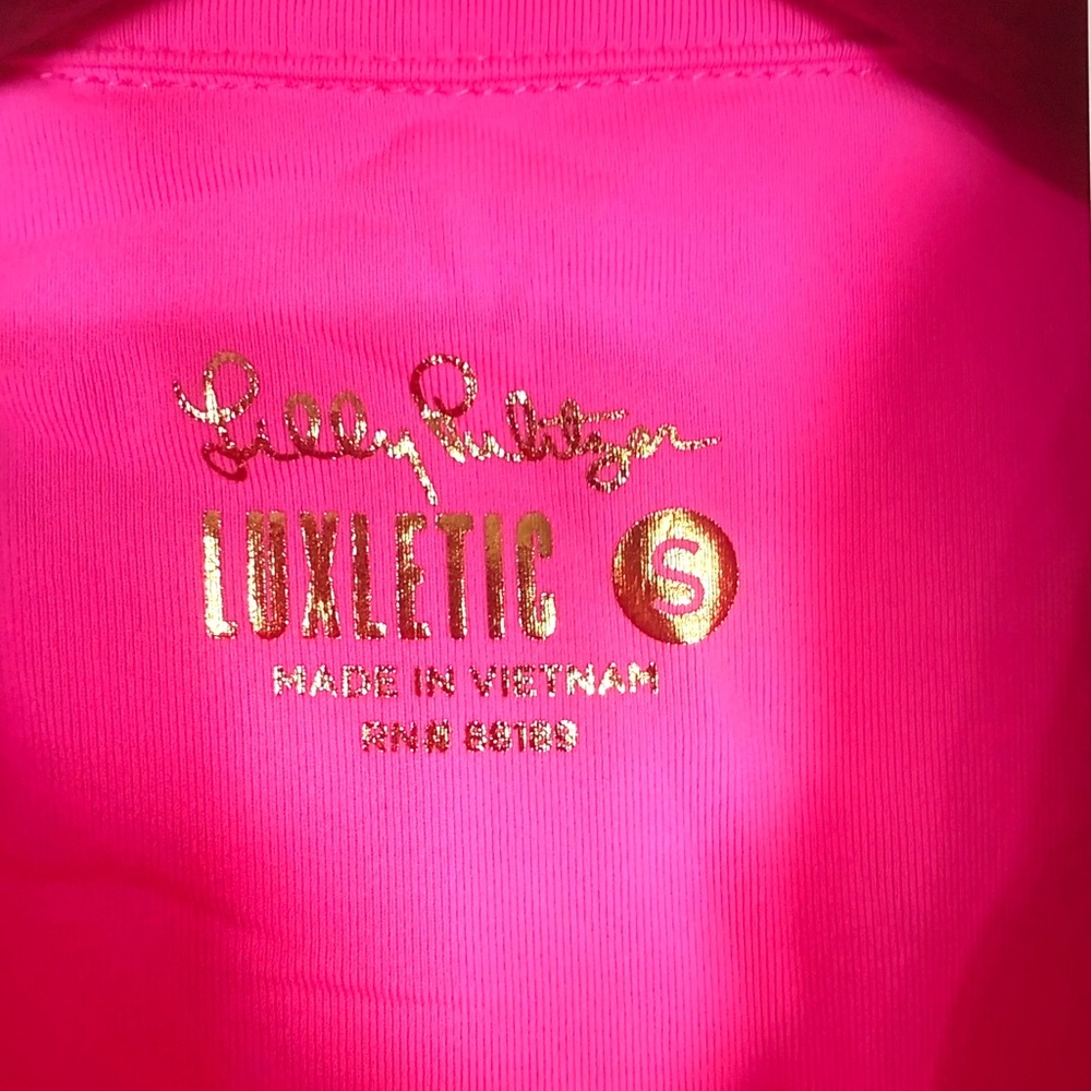 Lilly Pulitzer Neon Pink Sleeveless Collared Tank - Picture 3 of 10
